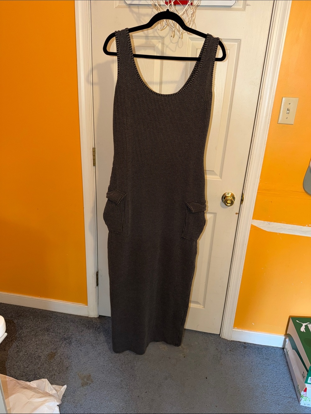 Sleeveless Ribbed Knit Maxi Dress